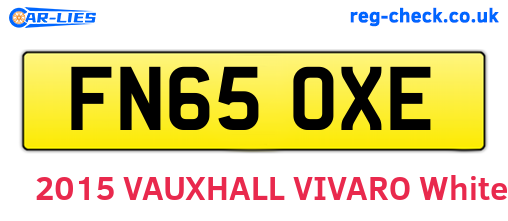 FN65OXE are the vehicle registration plates.