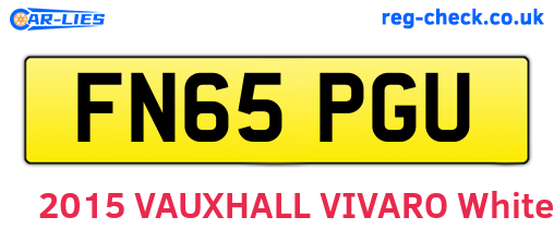 FN65PGU are the vehicle registration plates.