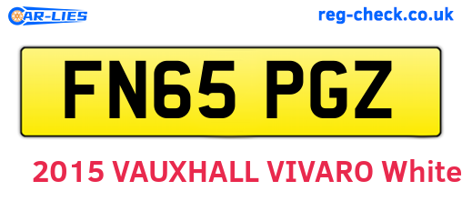 FN65PGZ are the vehicle registration plates.
