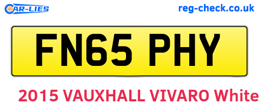 FN65PHY are the vehicle registration plates.