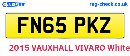 FN65PKZ are the vehicle registration plates.