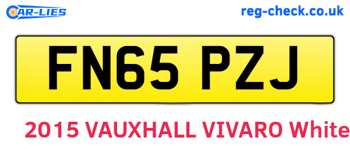 FN65PZJ are the vehicle registration plates.