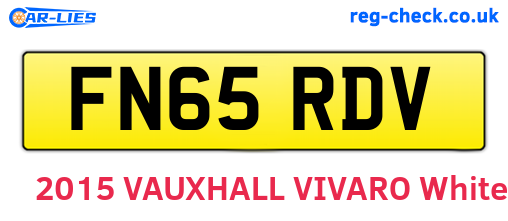 FN65RDV are the vehicle registration plates.