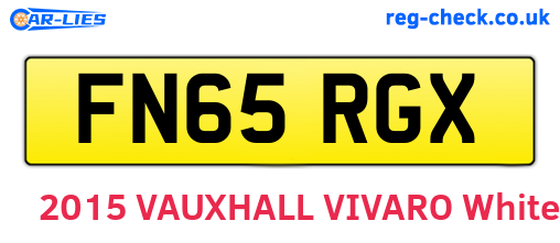 FN65RGX are the vehicle registration plates.