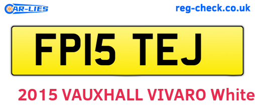 FP15TEJ are the vehicle registration plates.