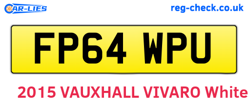 FP64WPU are the vehicle registration plates.