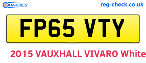 FP65VTY are the vehicle registration plates.
