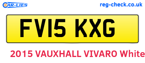 FV15KXG are the vehicle registration plates.