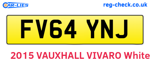 FV64YNJ are the vehicle registration plates.