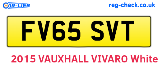 FV65SVT are the vehicle registration plates.