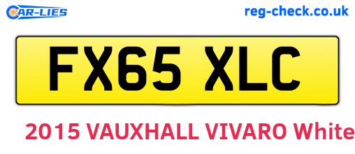 FX65XLC are the vehicle registration plates.