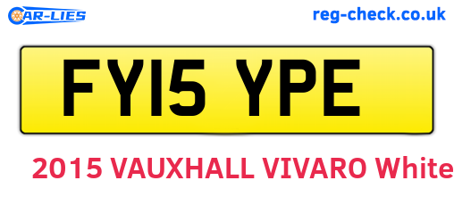 FY15YPE are the vehicle registration plates.