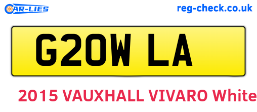 G20WLA are the vehicle registration plates.