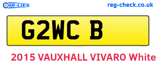 G2WCB are the vehicle registration plates.