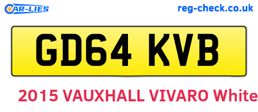 GD64KVB are the vehicle registration plates.