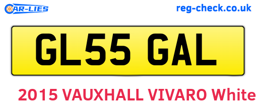 GL55GAL are the vehicle registration plates.