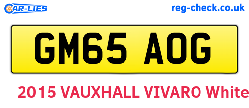 GM65AOG are the vehicle registration plates.