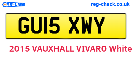 GU15XWY are the vehicle registration plates.