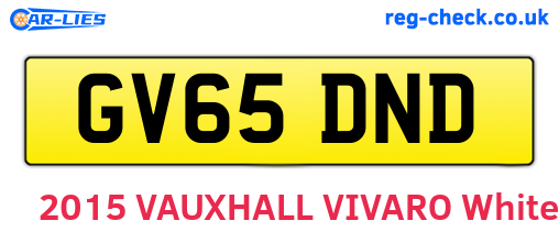 GV65DND are the vehicle registration plates.