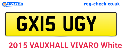 GX15UGY are the vehicle registration plates.