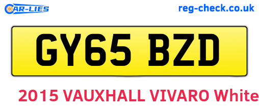 GY65BZD are the vehicle registration plates.