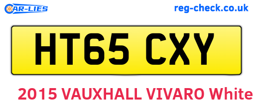 HT65CXY are the vehicle registration plates.
