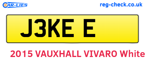 J3KEE are the vehicle registration plates.