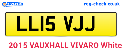 LL15VJJ are the vehicle registration plates.