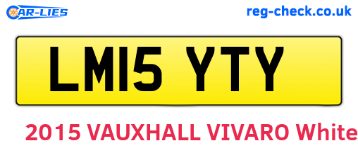 LM15YTY are the vehicle registration plates.
