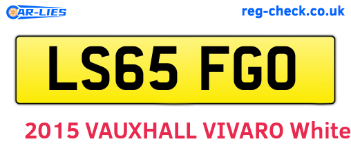 LS65FGO are the vehicle registration plates.