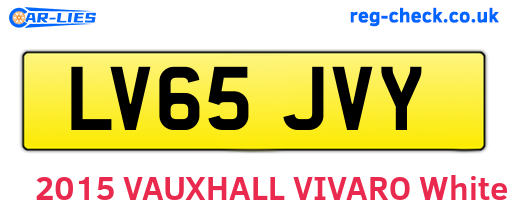 LV65JVY are the vehicle registration plates.