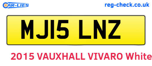 MJ15LNZ are the vehicle registration plates.