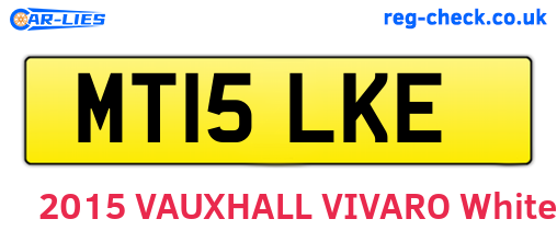MT15LKE are the vehicle registration plates.