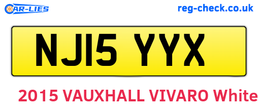 NJ15YYX are the vehicle registration plates.