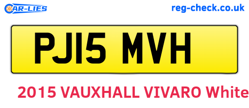 PJ15MVH are the vehicle registration plates.
