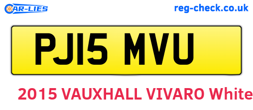 PJ15MVU are the vehicle registration plates.