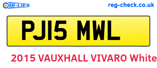 PJ15MWL are the vehicle registration plates.