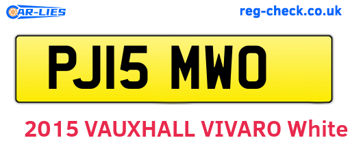PJ15MWO are the vehicle registration plates.