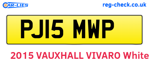 PJ15MWP are the vehicle registration plates.