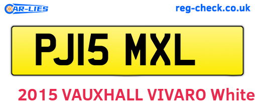 PJ15MXL are the vehicle registration plates.