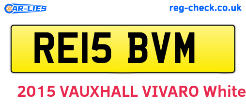 RE15BVM are the vehicle registration plates.