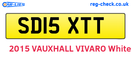 SD15XTT are the vehicle registration plates.