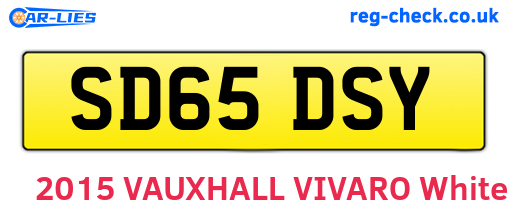 SD65DSY are the vehicle registration plates.