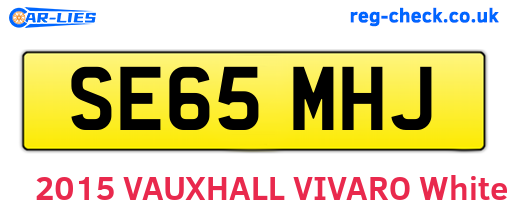 SE65MHJ are the vehicle registration plates.