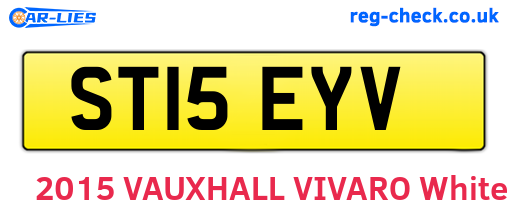 ST15EYV are the vehicle registration plates.