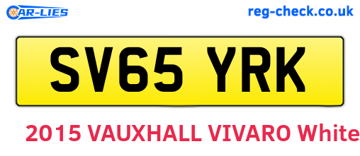 SV65YRK are the vehicle registration plates.