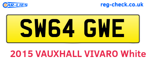 SW64GWE are the vehicle registration plates.