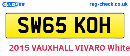 SW65KOH are the vehicle registration plates.