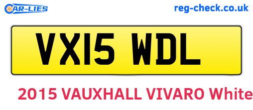 VX15WDL are the vehicle registration plates.
