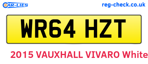 WR64HZT are the vehicle registration plates.